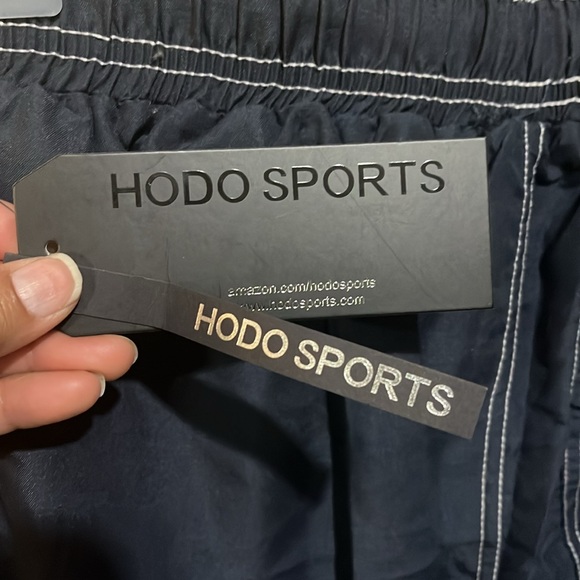 New with tags HODO SPORTS / swim trunks with liner size medium navy blue - Picture 3 of 9